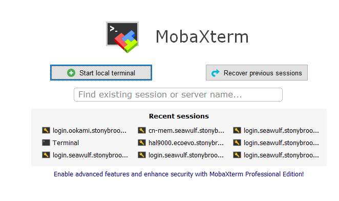 Terminal showing a successful SSH connection to Ookami